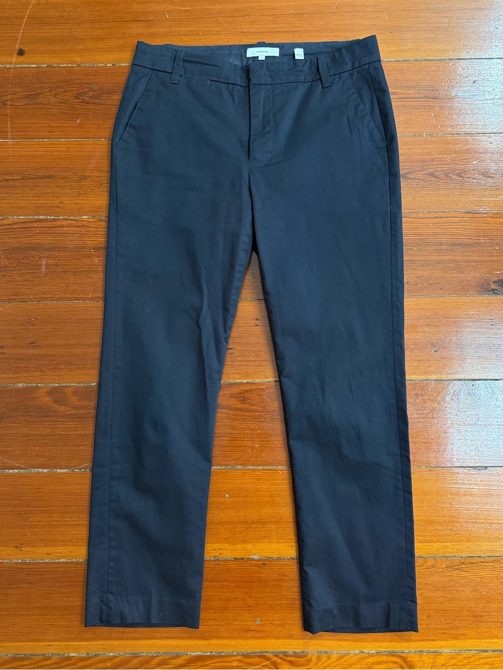 Vince Women’s Cropped Classic Preppy Business Cotton Blend Pants Sz 4 💚🍄